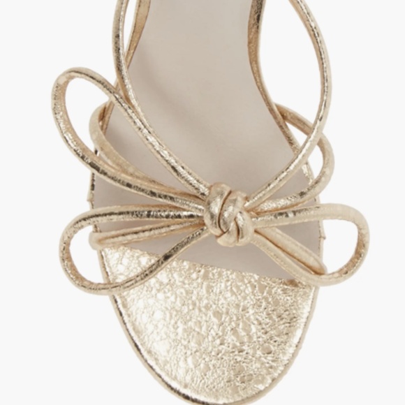 Gold Bow Strappy Sandal - Picture 3 of 10